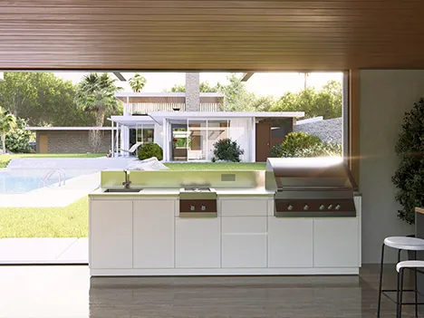 Cuisine d'extérieur Pool house