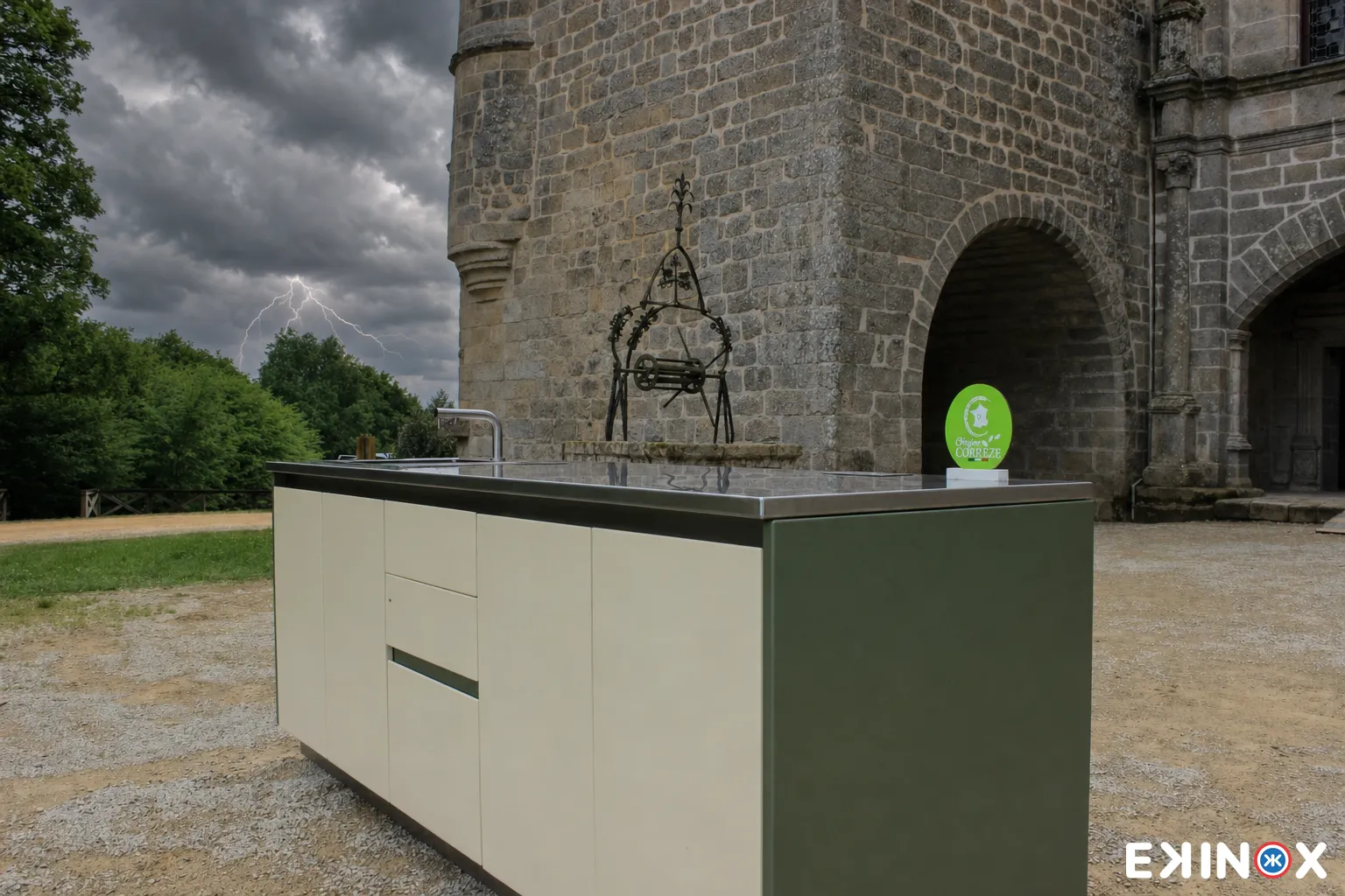 Cuisine d'extérieur ROLYX mobile et autonome sur roulettes