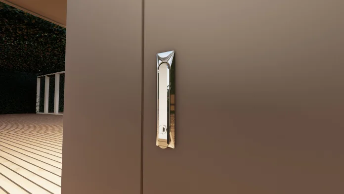 Poignées inox avec serrure intégrée